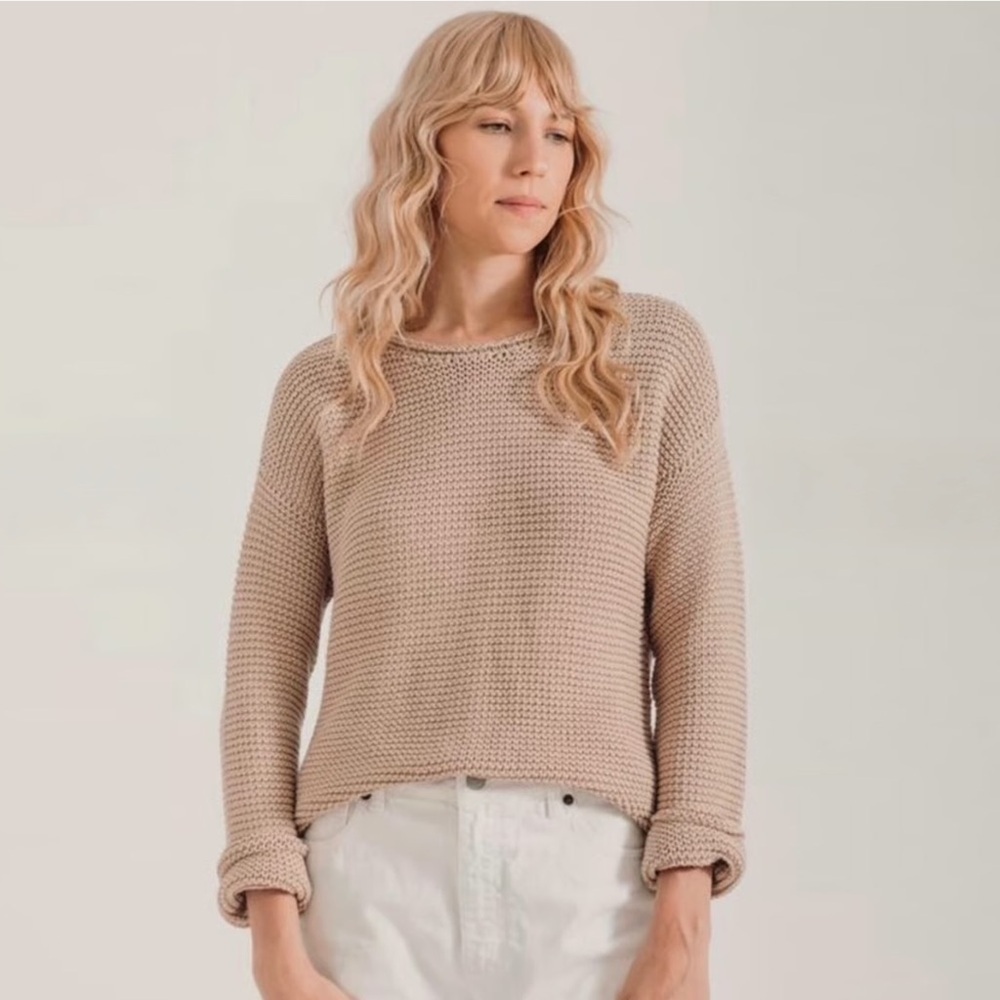 SHXT THAT I KNIT - Scotia Pima Cotton Sweater - Tan